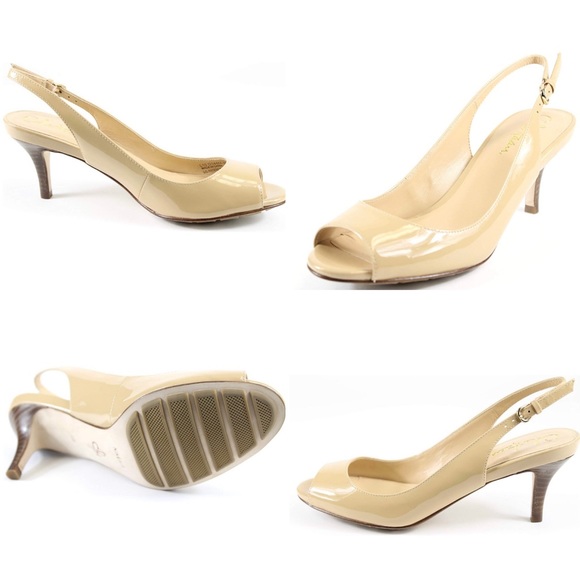 cole haan peep toe slingback pumps